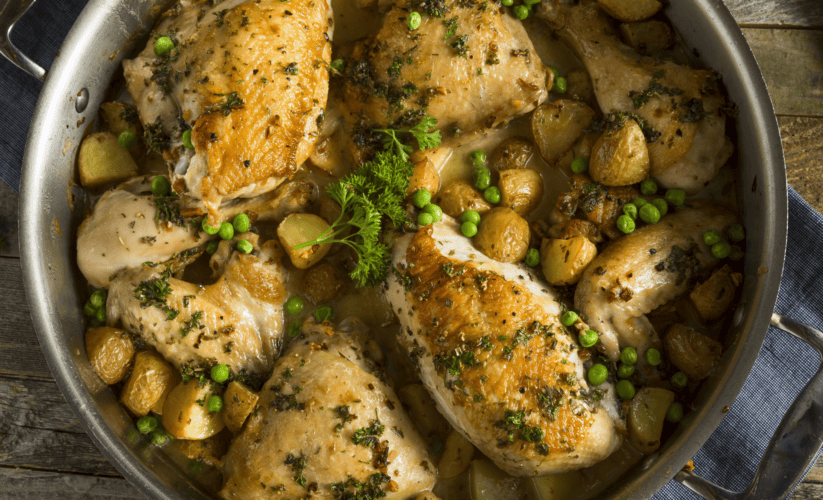 homemade chicago-style chicken vesuvio